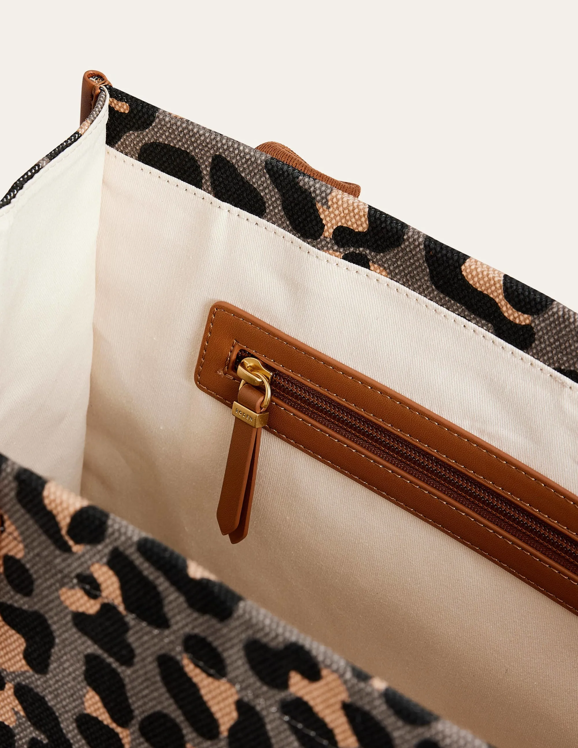 Tilda Canvas Tote Bag-Pewter Cheetah Pop