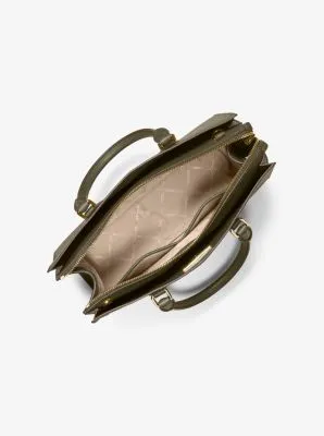 Valerie Medium Pebbled Leather Satchel
