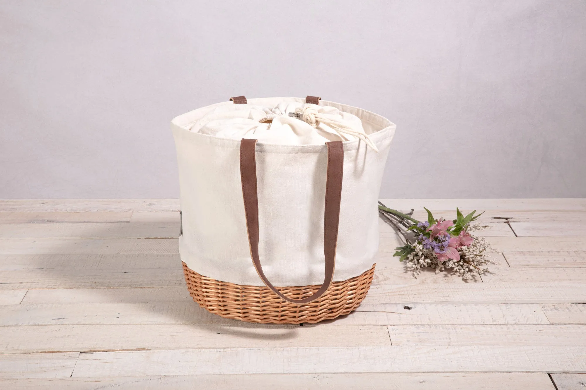 Vancouver Canucks - Coronado Canvas and Willow Basket Tote