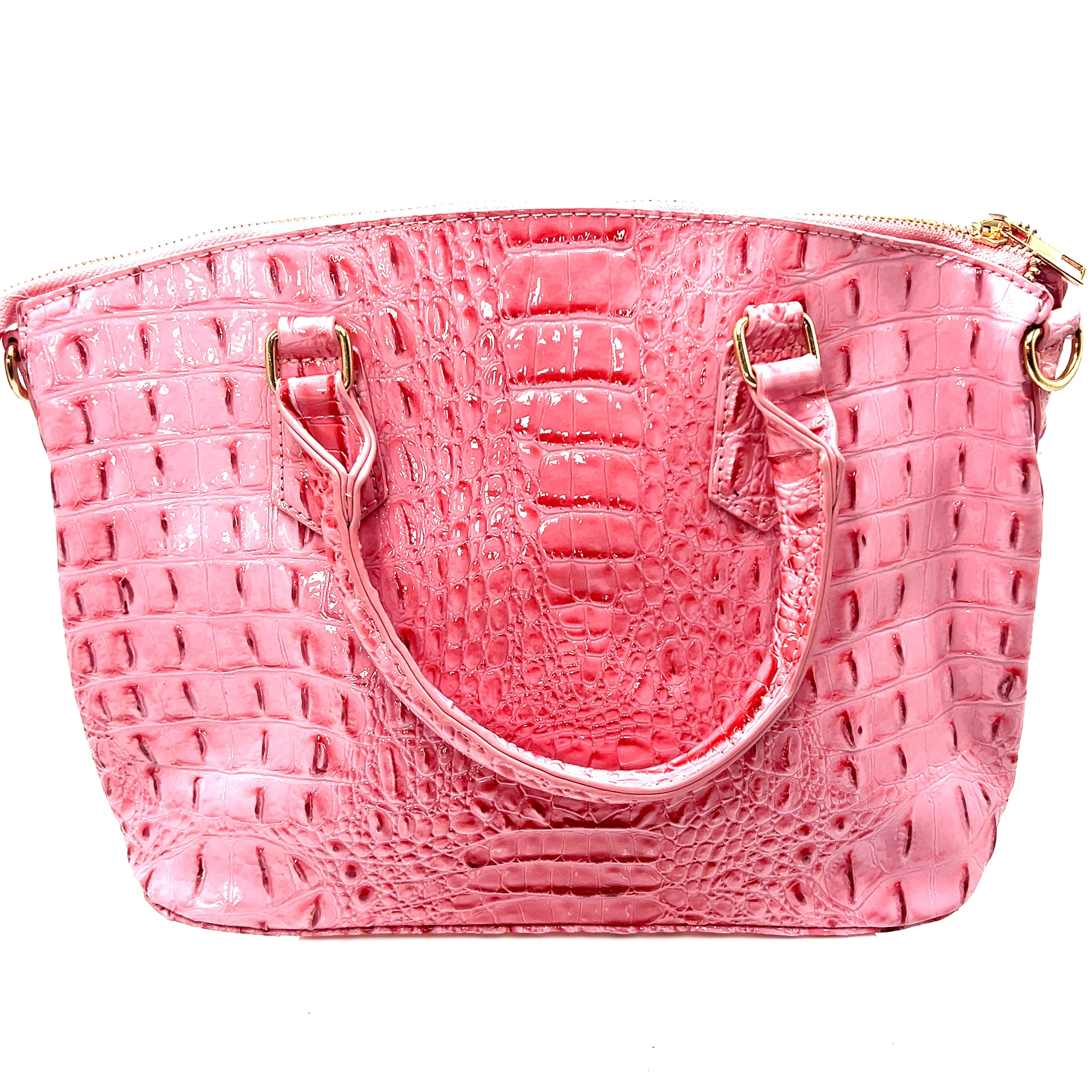 Vegan Leather Crocodile Print Handbag
