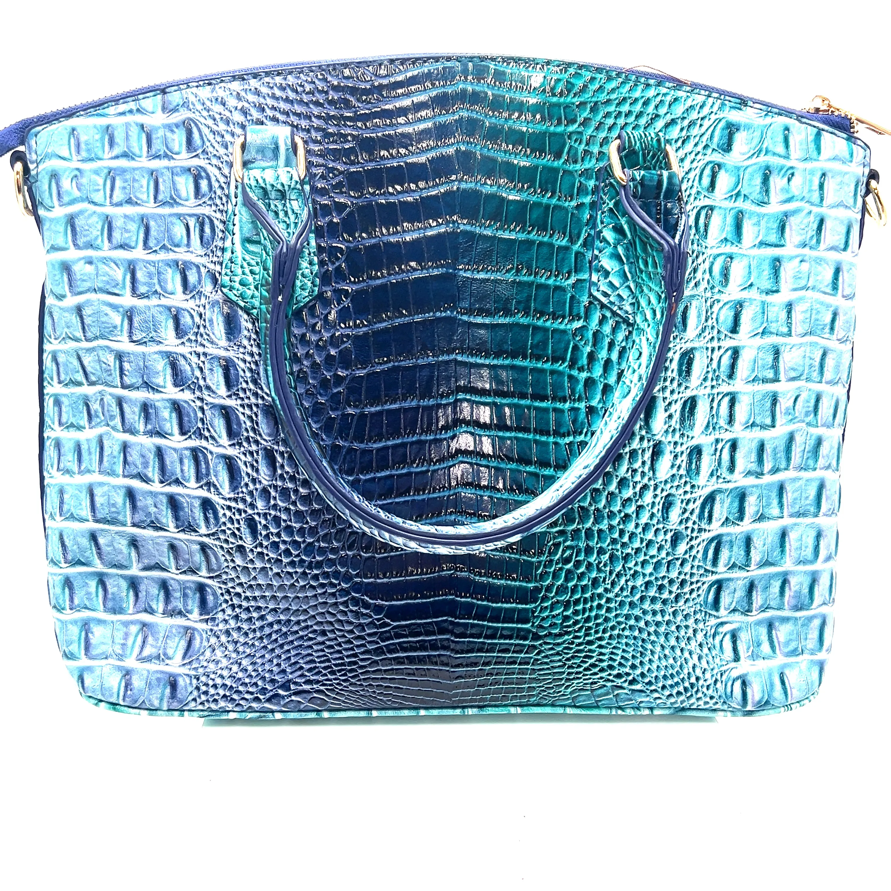 Vegan Leather Crocodile Print Handbag