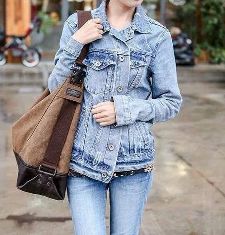 Vintage Canvas Women Hobo, shoulder tote Bag