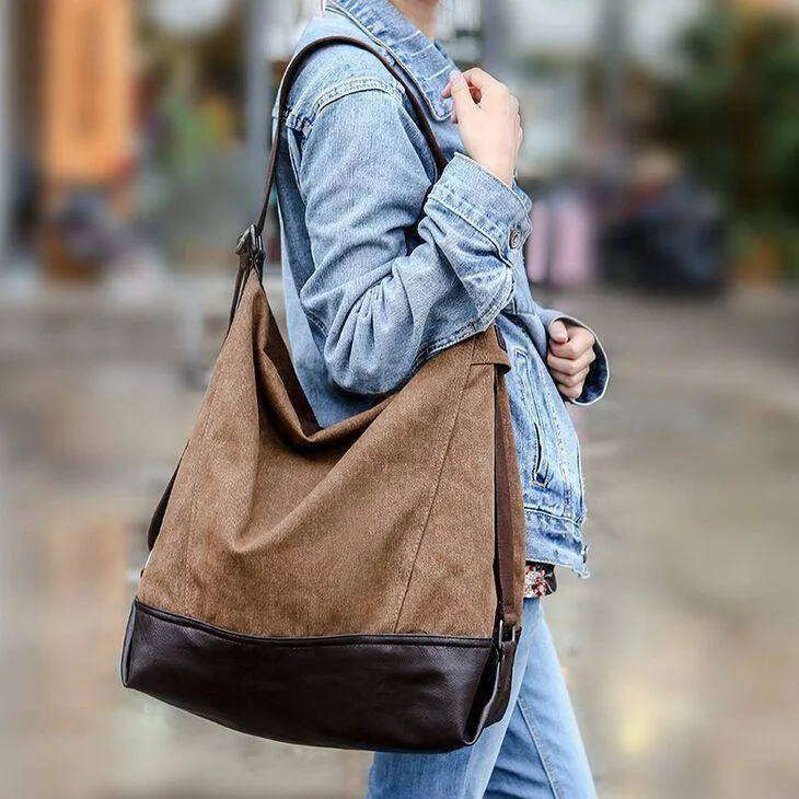 Vintage Canvas Women Hobo, shoulder tote Bag