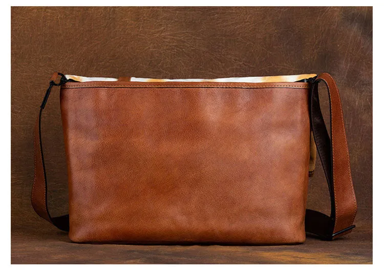 Vintage Womens Canvas And Leather Shoulder Tote Bag Crossbody Purse For Women