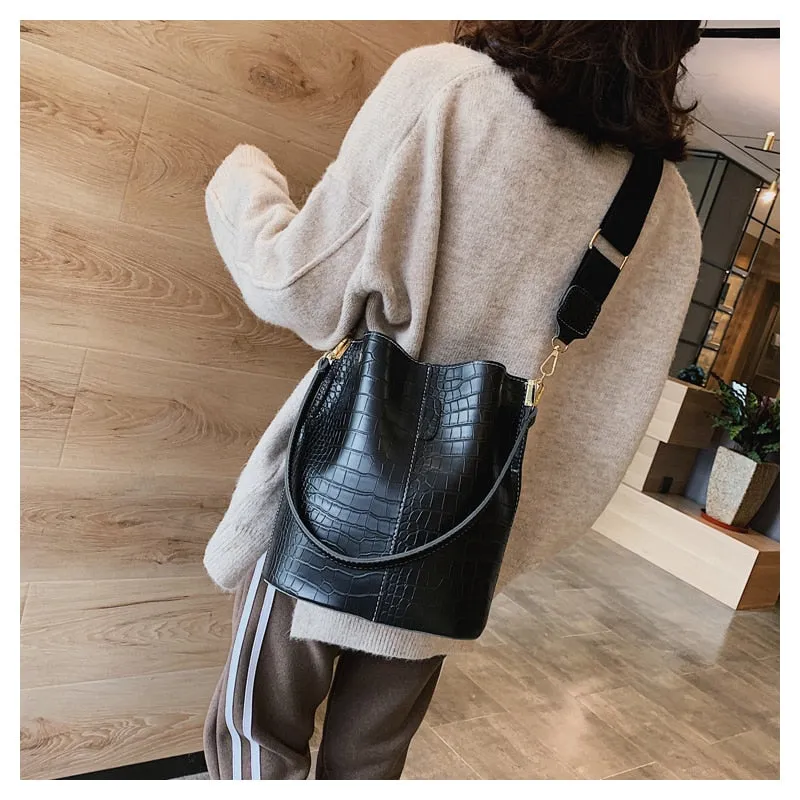 Women's Crocodile Crossbody Shoulder Bag