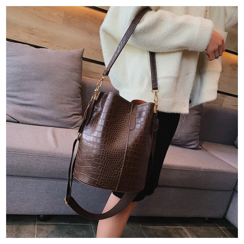 Women's Crocodile Crossbody Shoulder Bag