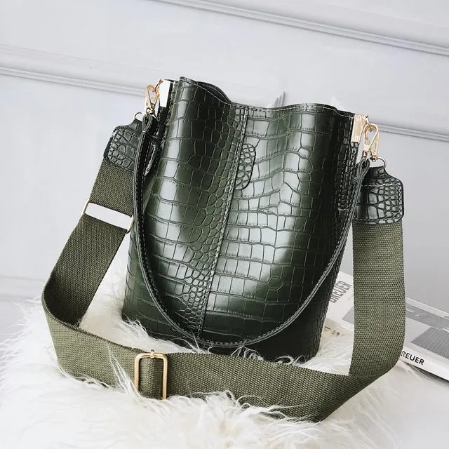 Women's Crocodile Crossbody Shoulder Bag