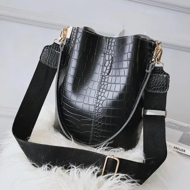 Women's Crocodile Crossbody Shoulder Bag
