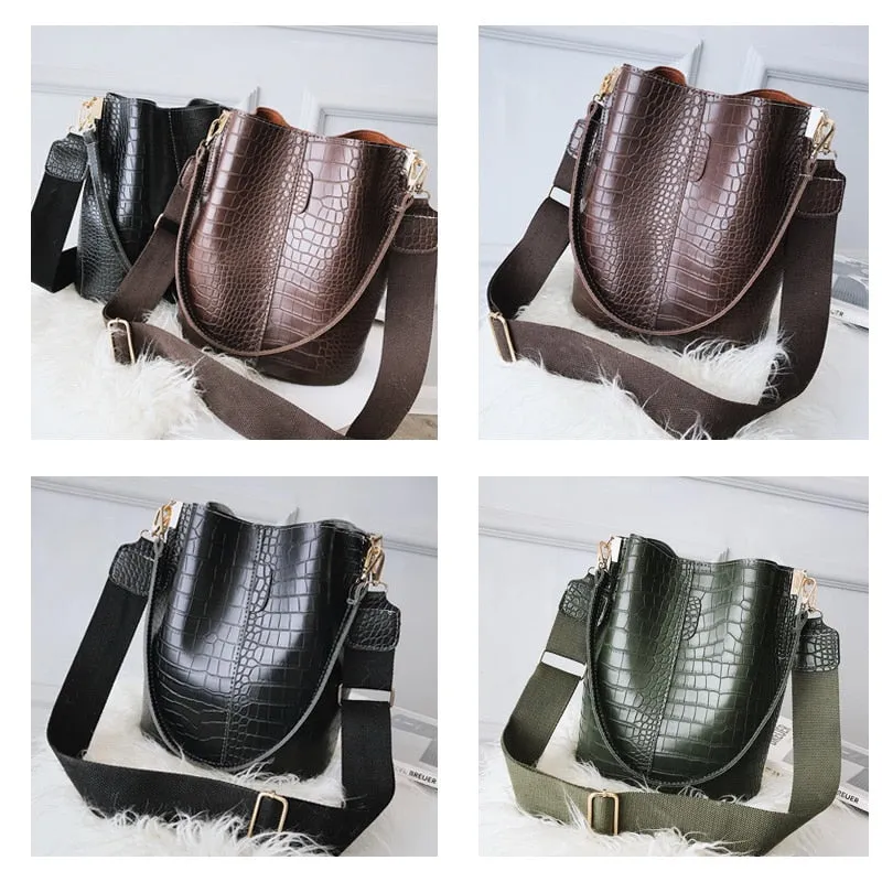 Women's Crocodile Crossbody Shoulder Bag