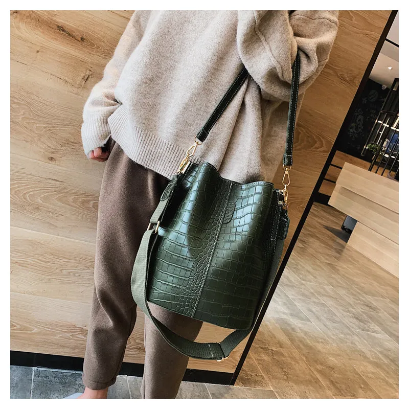 Women's Crocodile Crossbody Shoulder Bag