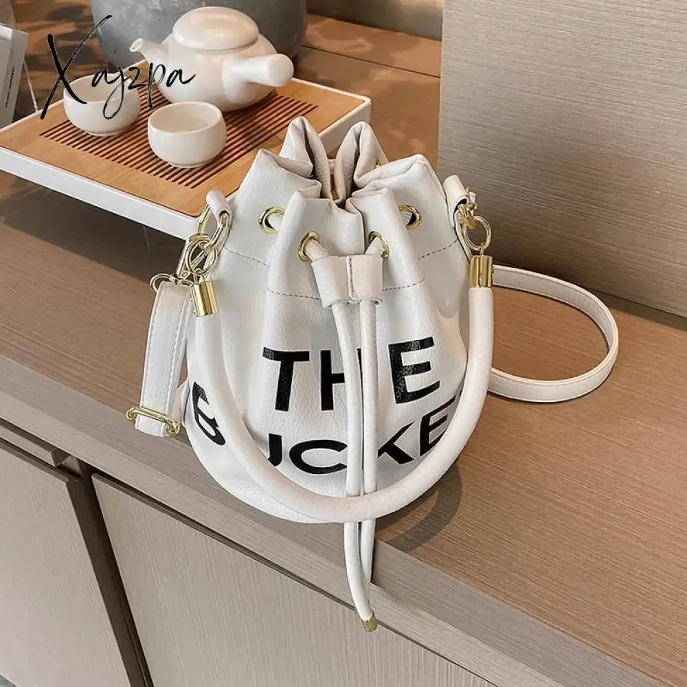 Xajzpa - Trendy Brand Designer VELOUR Bucket Shoulder Crossbody Bags Women Handbags and Purse New Lady&#39;s Messenger Bags High Quality
