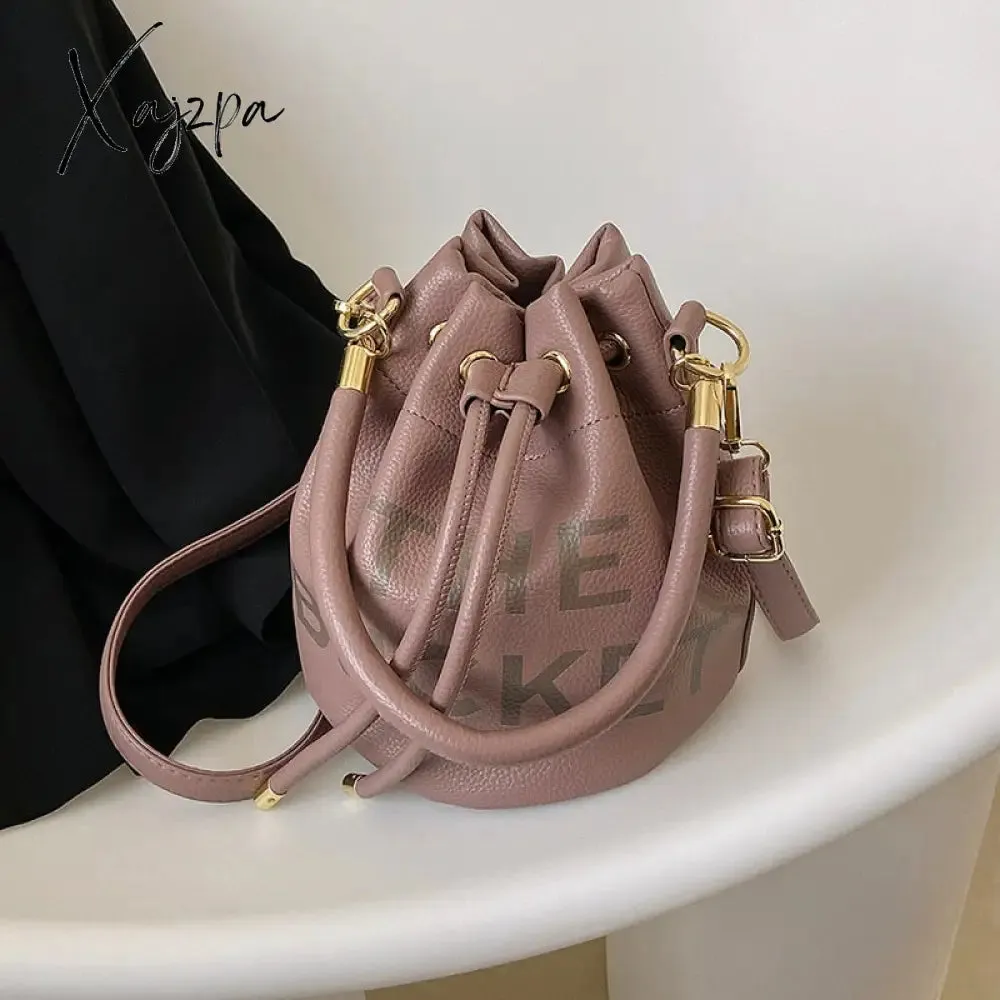 Xajzpa - Trendy Brand Designer VELOUR Bucket Shoulder Crossbody Bags Women Handbags and Purse New Lady&#39;s Messenger Bags High Quality