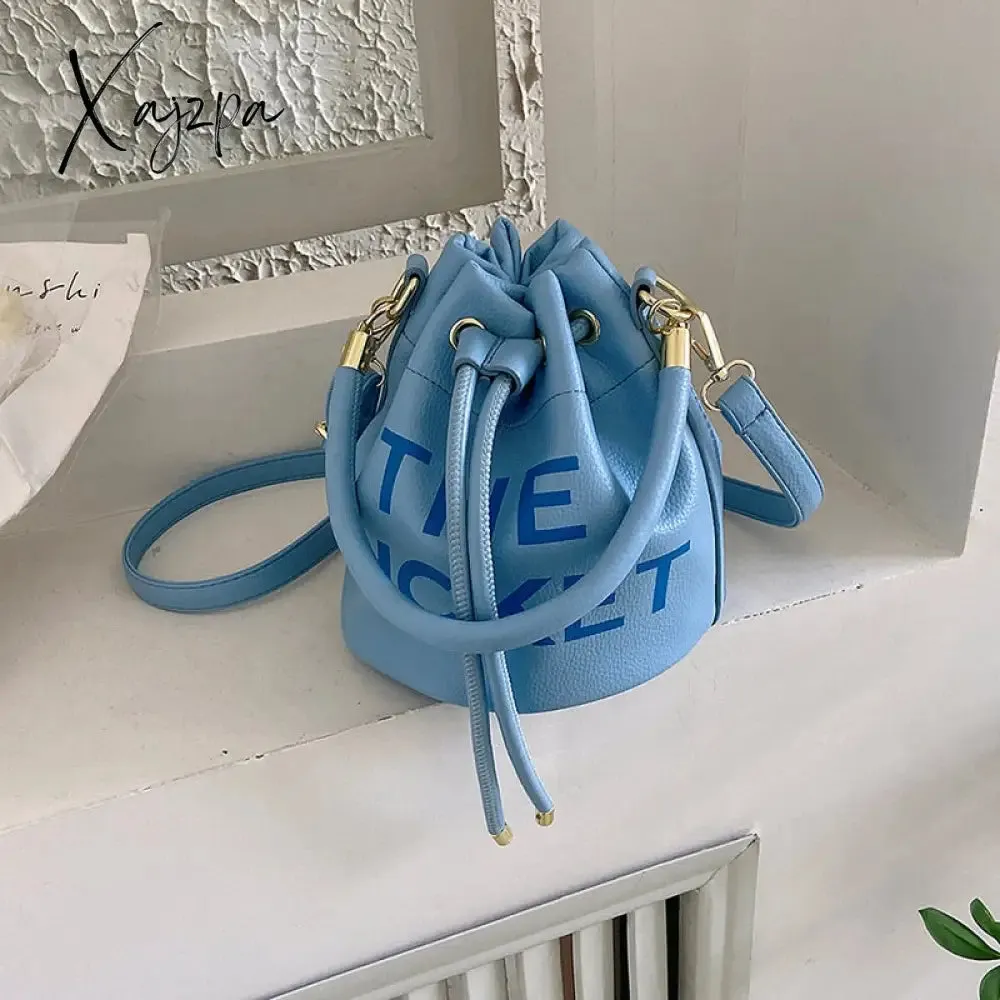 Xajzpa - Trendy Brand Designer VELOUR Bucket Shoulder Crossbody Bags Women Handbags and Purse New Lady&#39;s Messenger Bags High Quality