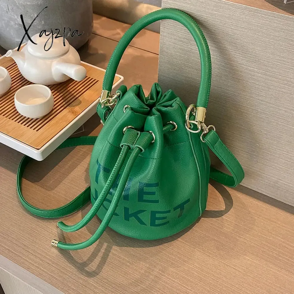 Xajzpa - Trendy Brand Designer VELOUR Bucket Shoulder Crossbody Bags Women Handbags and Purse New Lady&#39;s Messenger Bags High Quality