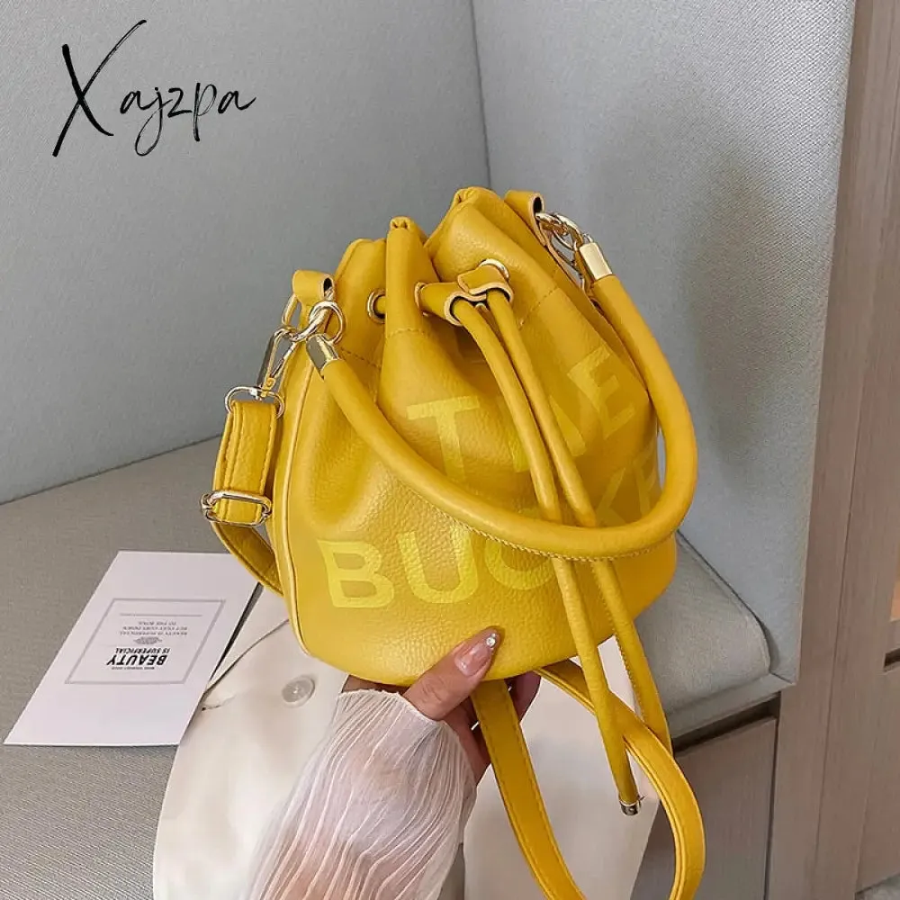 Xajzpa - Trendy Brand Designer VELOUR Bucket Shoulder Crossbody Bags Women Handbags and Purse New Lady&#39;s Messenger Bags High Quality
